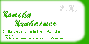 monika manheimer business card